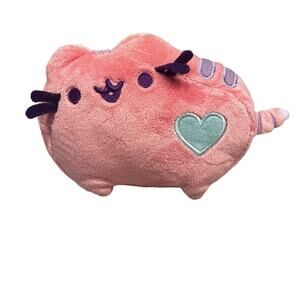 GUND Pusheen Plush Pastel Heart Cat Kitty 6" Pink